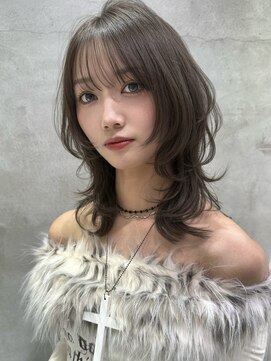 ロンドネートゥル 新潟(Lond naitre) 新潟/髪質改善/ミディアムレイヤーカット/ダークアッシュ