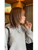ネロ ヘアサロン ネイビー 渋谷(NERO HAIRSALON NAVY)&nbsp;【加藤木麻彩】シャギーウルフ/ハニーベージュ