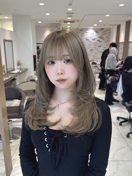 アッシュ 新杉田店(Ash) ハイトーンミルクティー×ハイレイヤーカット