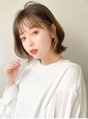 イメチェンピンクベージュアンブレラカラー前髪クールショート