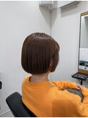 ミニボブブリーチなしオレンジカラー