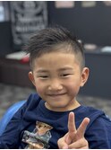 キッズカット　ショートアシンメトリー