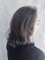 ムウ 難波(MOU)&nbsp;3Dハイライト_グレージュカラーボブウルフココアベージュ