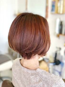 ドゥ スタイル 三国ヶ丘店(Duex Style) 【イルミナ★アドミオ】ハイライト×オレンジピンク