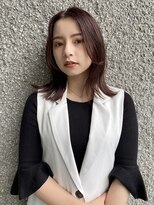 カルテ(QUARTE)&nbsp;ディープレッド × 顔まわりレイヤー