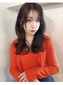 サイドバング/韓国ヘアー/くびれヘア/オリーブグレージュ