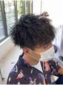 刈り上げマッシュ×ツイストスパイラルパーマ[倉敷][岡山]