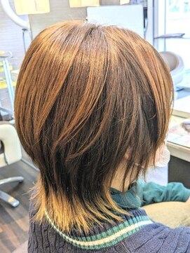 エノモト(ENOMOTO) くびレイヤーアンブレラカラー×ウルフヘア