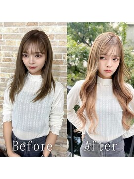 あるじゃんすー さいたま店 ミルキーベージュ#シールエクステ#レイヤーロング#韓国#大宮