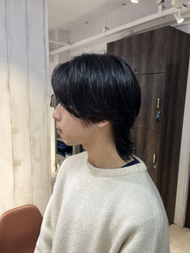 アジールヘア 池袋東口店(agir hair) メンズウルフニュアンスパーマフルバング似合わせカット東池袋