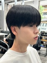 エルマーク 天王寺(L-MARK)&nbsp;黒髪マッシュナチュラルマッシュメンズヘア韓国ツーブロック