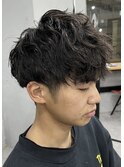 【WAVY】メンズマッシュ×ツイストスパイラルパーマ