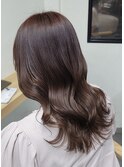 マロンブラウン×大人ウェーブ