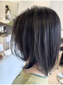 ホワイトグレージュ/デジタルパーマ/チェリーブラウン/守谷