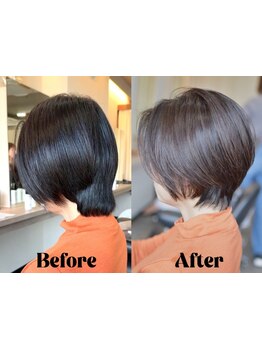 上品さが大人女性に好評＊おさまりの良い綺麗なシルエットが帰ってからも続くから、毎日のセットもラクに♪