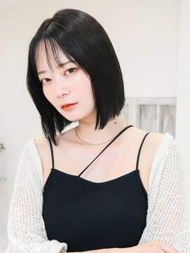 ニューヨークニューヨークマザーズ(NYNY Mothers) 切りっぱなしボブ/ストレート/黒髪/フェイクブラック