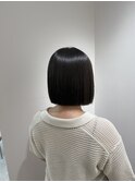 美髪シアーカラー髪質改善レイヤーカット切りっぱなしボブ