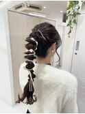【上東】ポニーテール　編みおろし