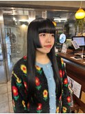 透ける黒髪＊姫カット
