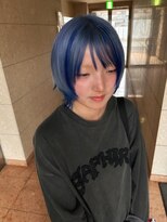 グラスペディア(graspedia)&nbsp;ミズイロ～ブルーデザインショートウルフ【広島ウルフカット】