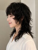 トゥルートラスト 和戸店(True Trust)&nbsp;ミディアム×ウルフレイヤー×ウルフパーマ×黒髪