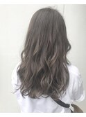 アッシュグレージュ×ラフウェーブ
