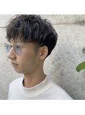 mowen 南堀江　メンズ　刈り上げマッシュ×ニュアンスパーマ