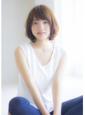 寺尾拓巳 大人かわいいラベージュくびれヘアインナーカラーボブ