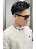 大人外国人風アップバング フェード ジェントルビジネスマン
