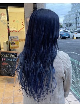 ヘアーメイク ジェルム(HAIR MAKE germe) ブルーグラデーションカラー◎