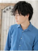 ≪mod's men≫モテ抜け感ヘア☆ランダムパーマ風黒髪マッシュd