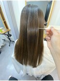 大人かわいい小顔フェザーバングマロンベージュ20代30代新大宮