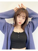 サンド 銀座(sand)&nbsp;ふわっと長めミディアムボブ☆やわらかベージュブラウン