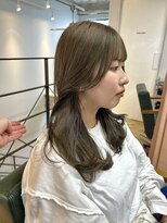 ヌープヘアーアイス(NUUP.hair ici) オリーブベージュ　ブリーチなしダブルカラー