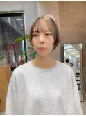 セクションカラー、ポイントブリーチ、ベージュ、ハイライト