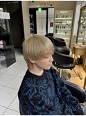 マッシュウルフ　ブロンドミルクティーベージュ　メンズカラー