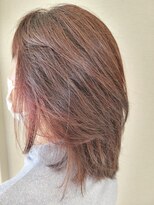 松本平太郎美容室 国立店 ミディアムレイヤー×イヤリングカラー/30代40代50代60代