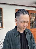 スキンフェード×コーンロウ