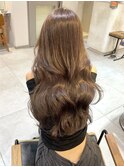 美髪ロング韓国式レイヤーカットショコラブラウン【横浜】