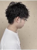 流行のウルフマッシュ/ソフトツイスト/短髪パーマ/20代30代40代