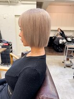 ヘアサロン エフ 渋谷(F)&nbsp;ミルクティーベージュ×ミニボブ