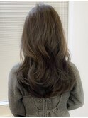 20代30代透明感グレージュレイヤー×くびれヘア小顔見せ美髪