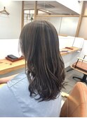 アンブレラカラー×ミディアムロング