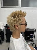 #スパイキーショート#メンズカット#ブロンド