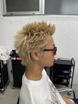 ヘアサロン エフ 渋谷(F) #スパイキーショート#メンズカット#ブロンド