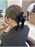 ラフでかわいい！お団子シニヨンアレンジ