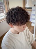 【山本智文】ツイストスパイラルパーマメンズマッシュ