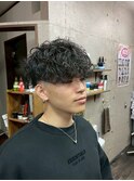 MEN’S HAIR/波巻きツイストスパイラル/リバースセンターパート