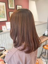 ムーン(moon)&nbsp;#ハッシュカット#フルバング#似合わせカット#レッドブラウン