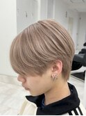 ミルクティーベージュマッシュメンズハイトーンメンズブリーチ